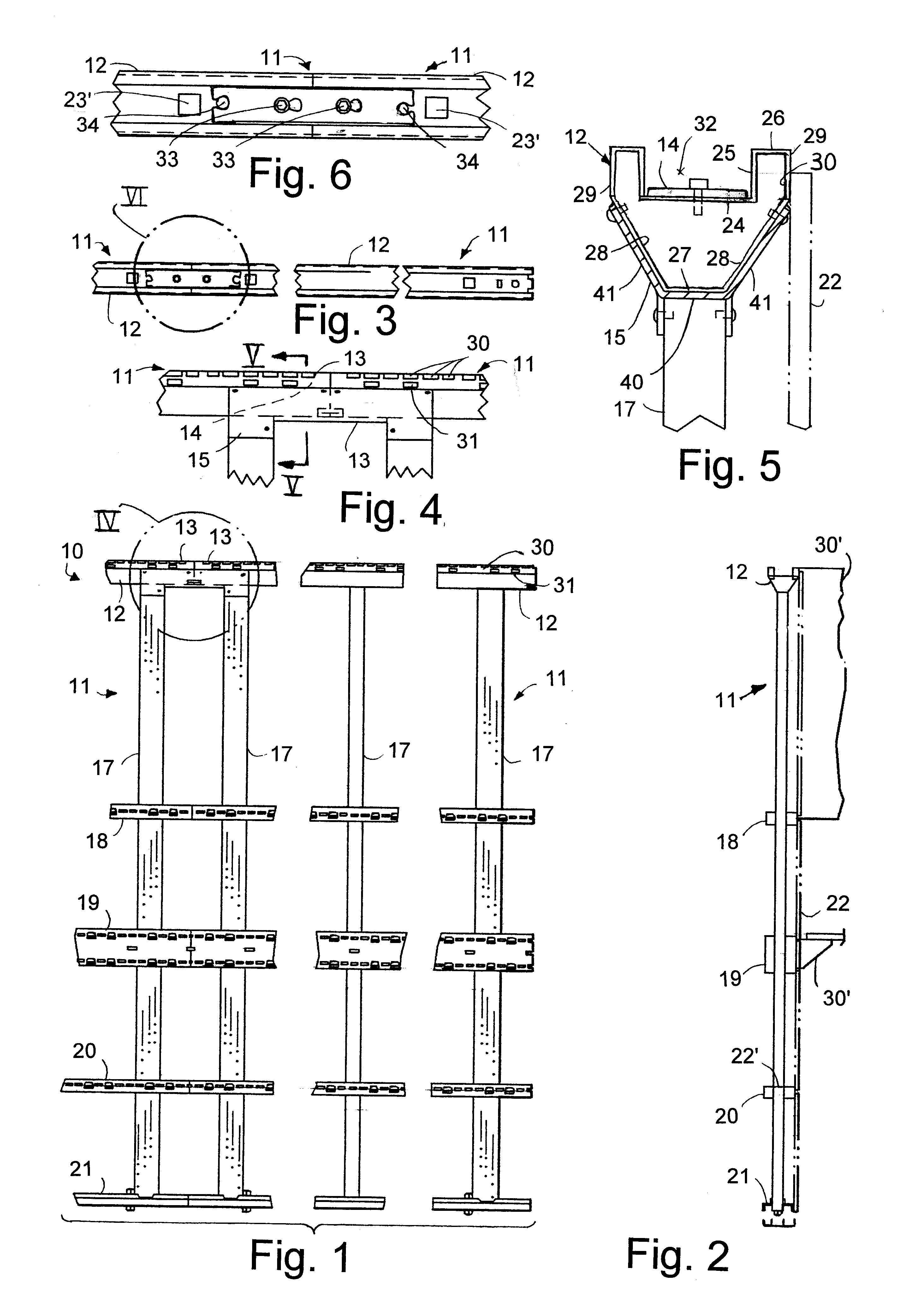 Connector system for in-line connection of freestanding partitions