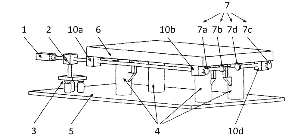 Air floatation vibration isolation platform on basis of air floatation zero-position reference and laser auto-collimation measurement