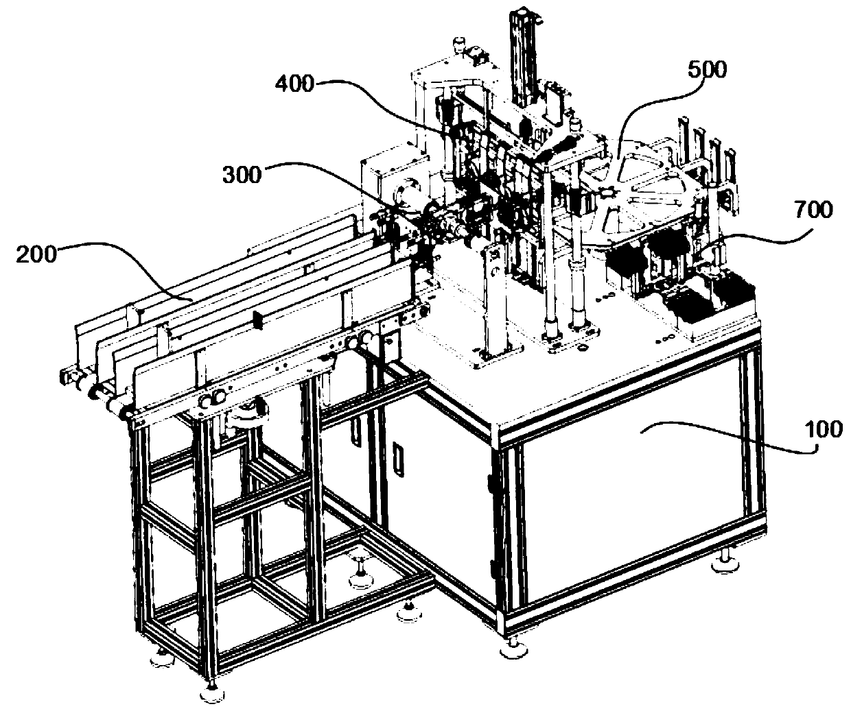 Flexible packaging bag feeding and sealing device