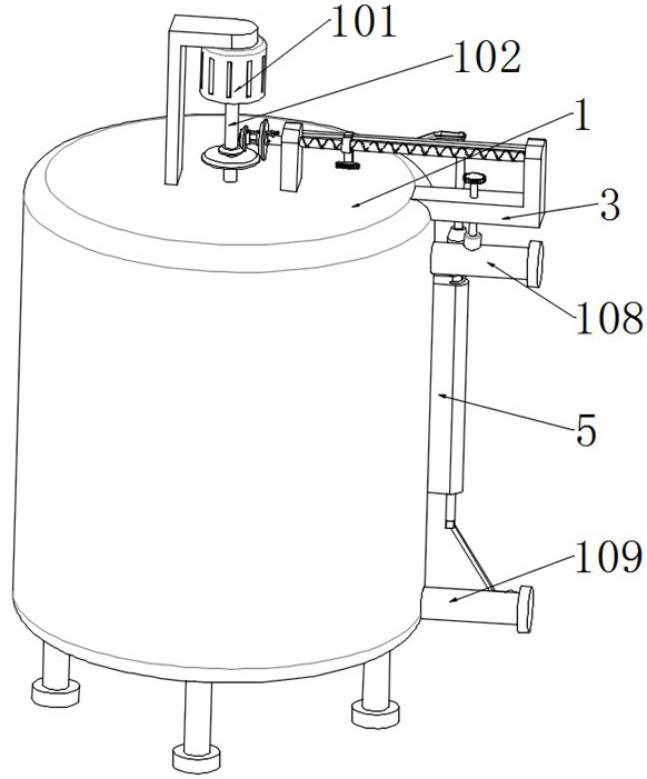 Mixing pump internal stirring device for aviation fuel preparation