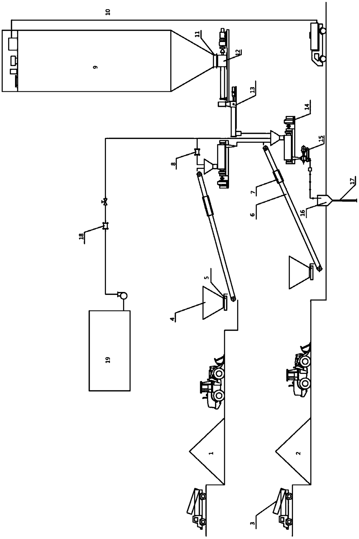 Goaf filling method for rock fracture development