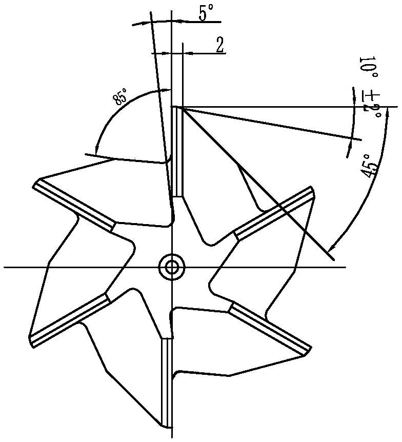 Large-diameter counter bit machining method