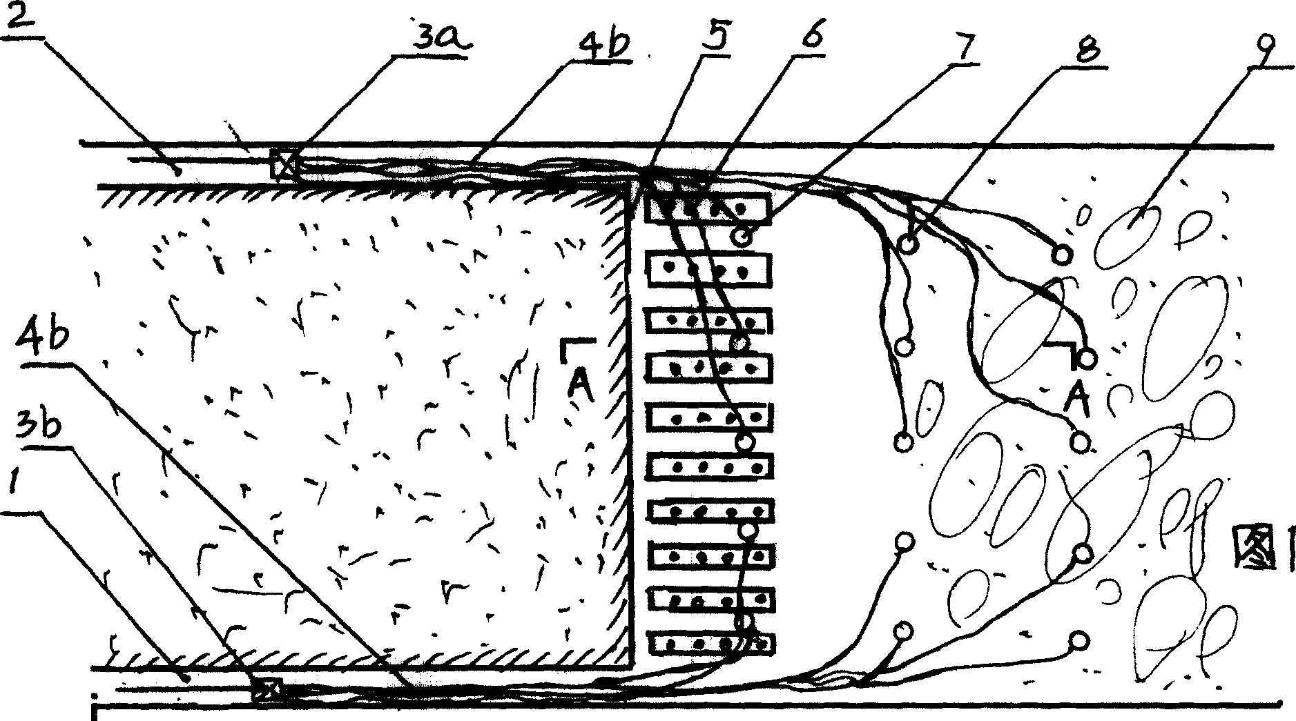 Remote monitoring predicting method of empty zone hard top plate