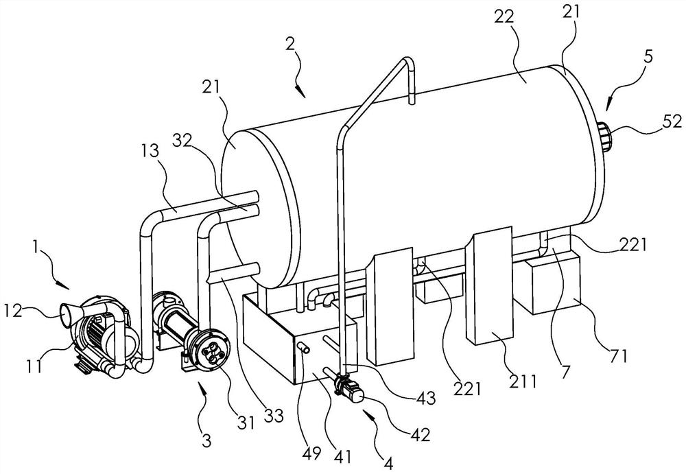 Waste filament treatment mechanism for filament covering machine