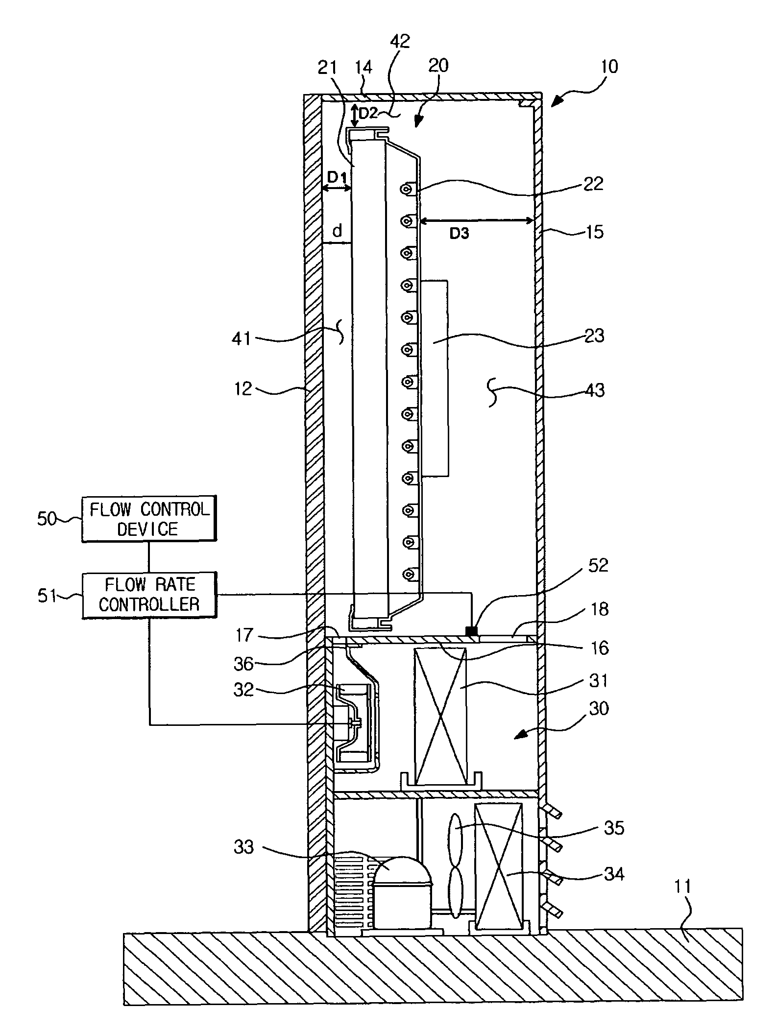 Liquid crystal display device including airflow channel