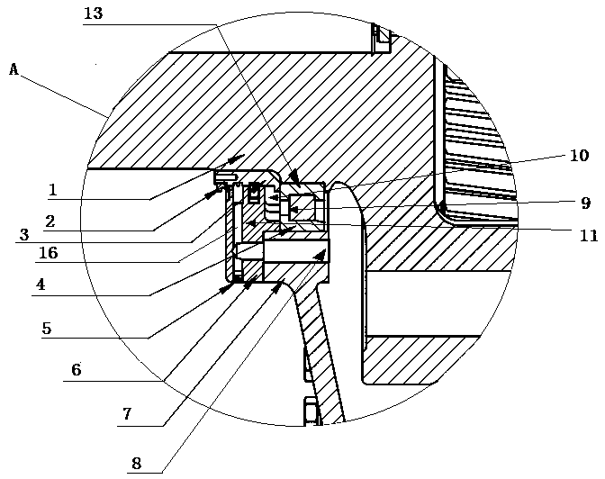 Gear case with bubble removal labyrinth seal structure