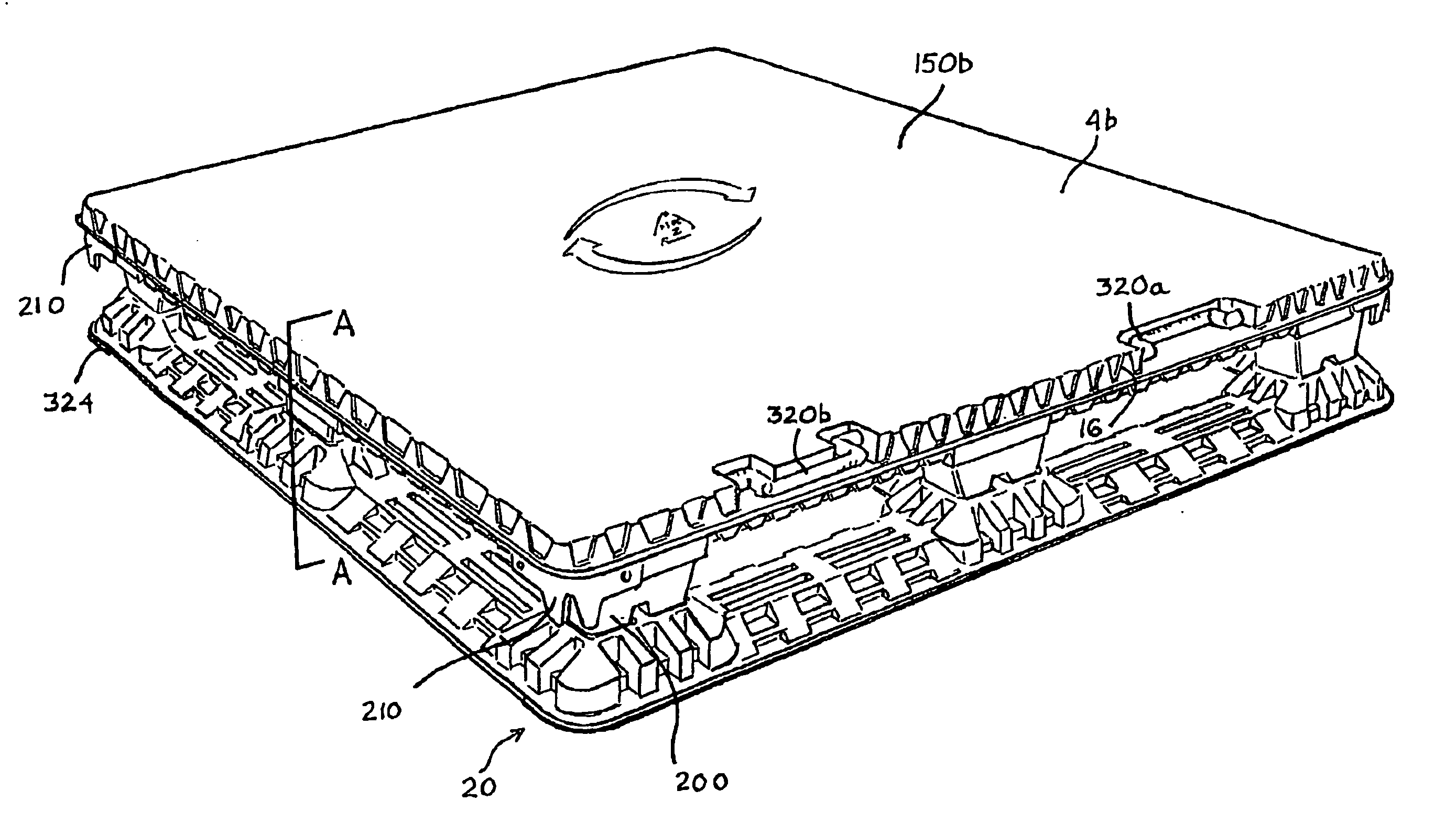 Thermoformed platform having a communications device