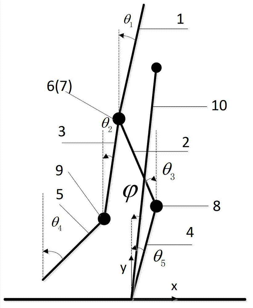 Under-actuated biped robot walking control method