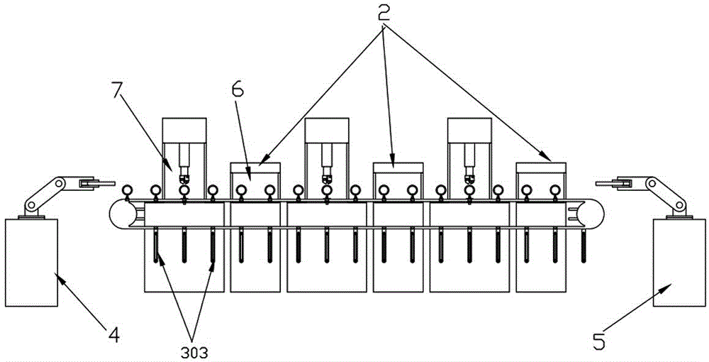 Full-automatic paint spraying assembly line