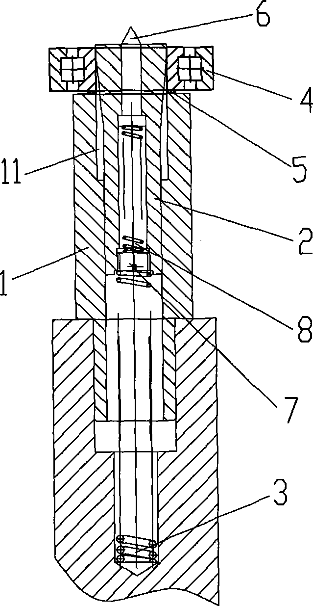 Main cone elastic guide press-loading device