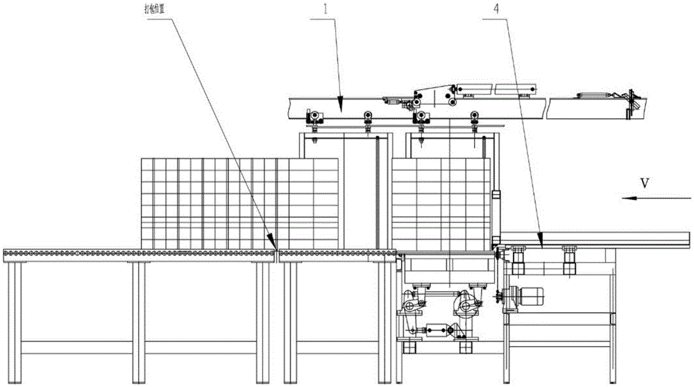 An automatic packing production line for square bricks