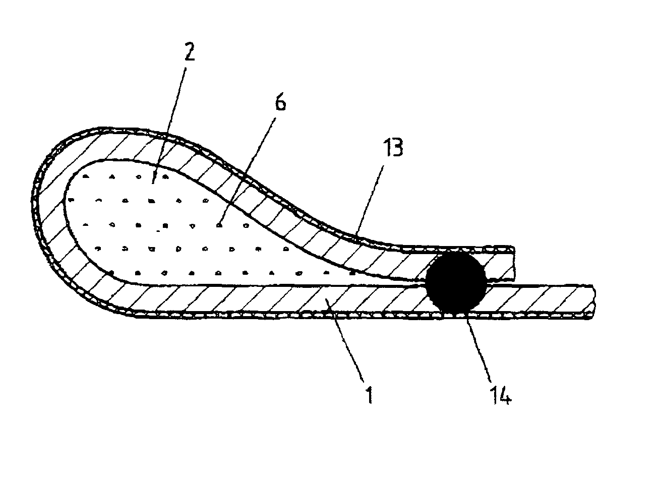 Flat gasket for a reciprocating engine or a driven machine