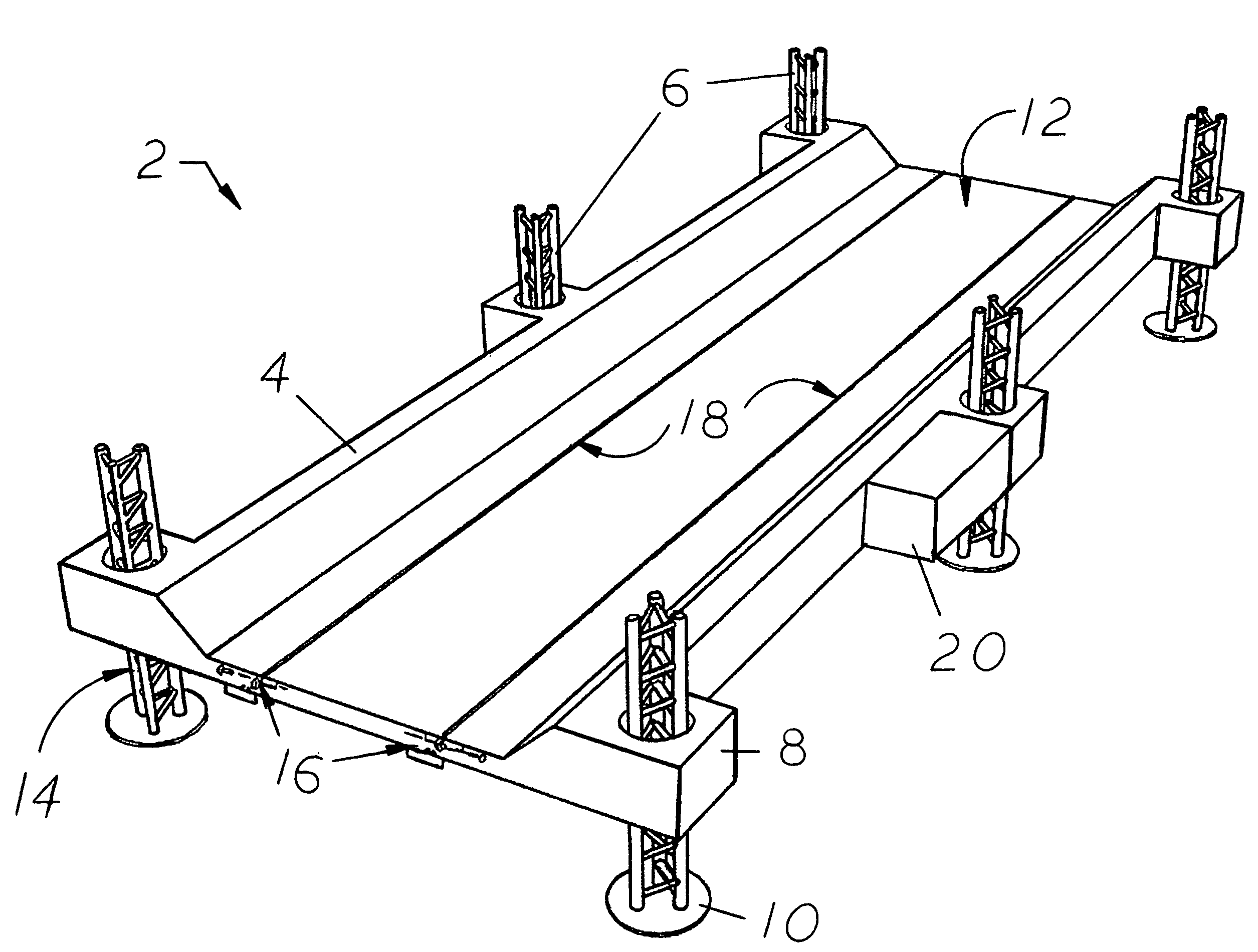 Semi-submersible dry-docking lift apparatus