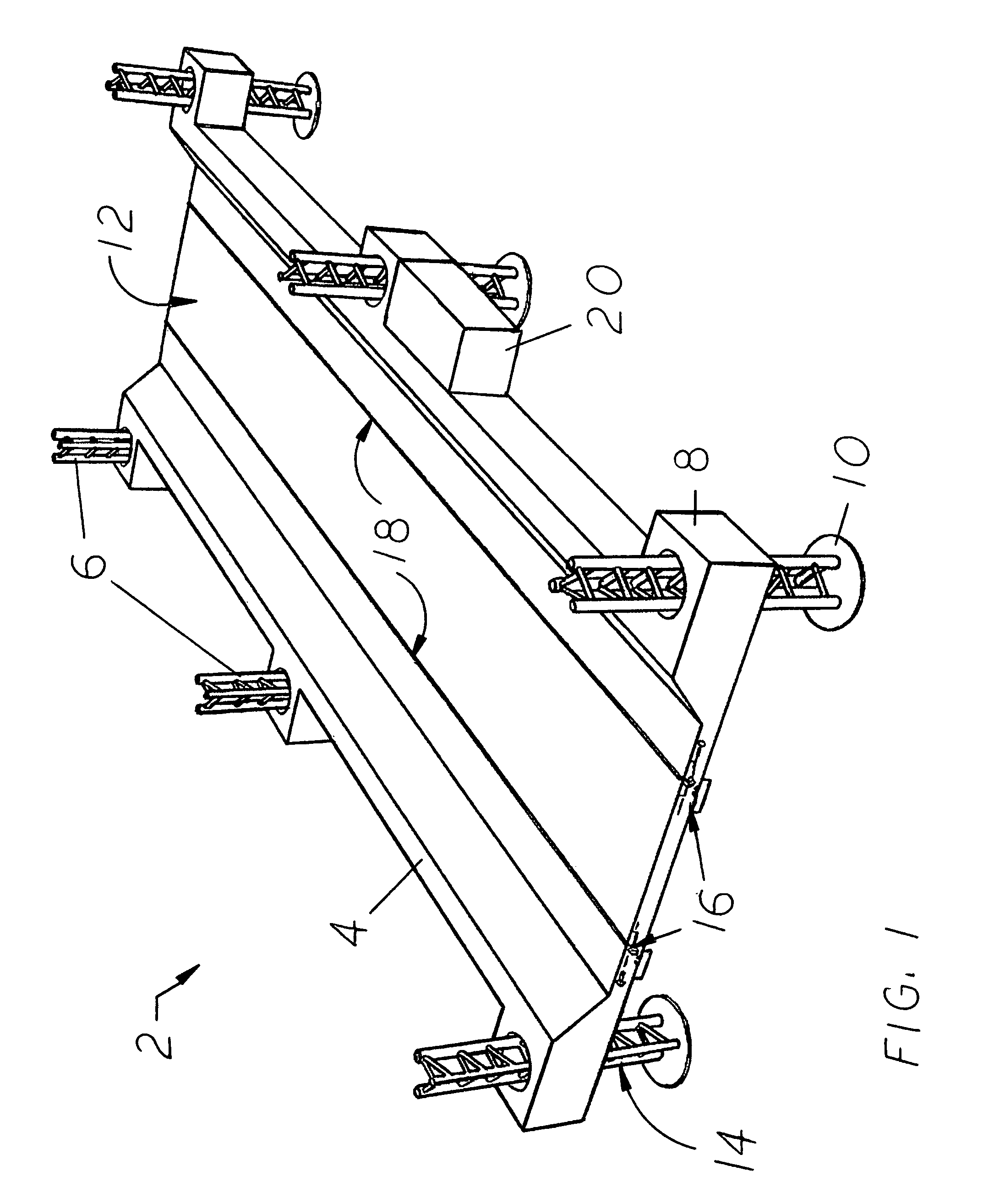 Semi-submersible dry-docking lift apparatus