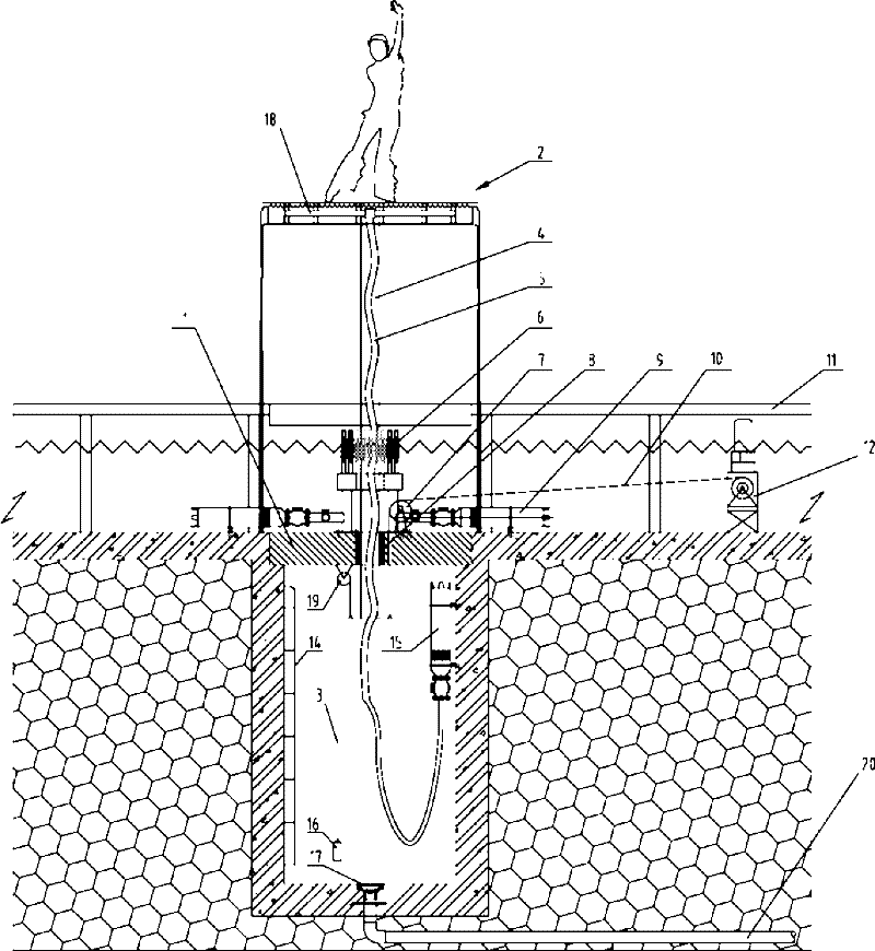 Elevating fountain stage