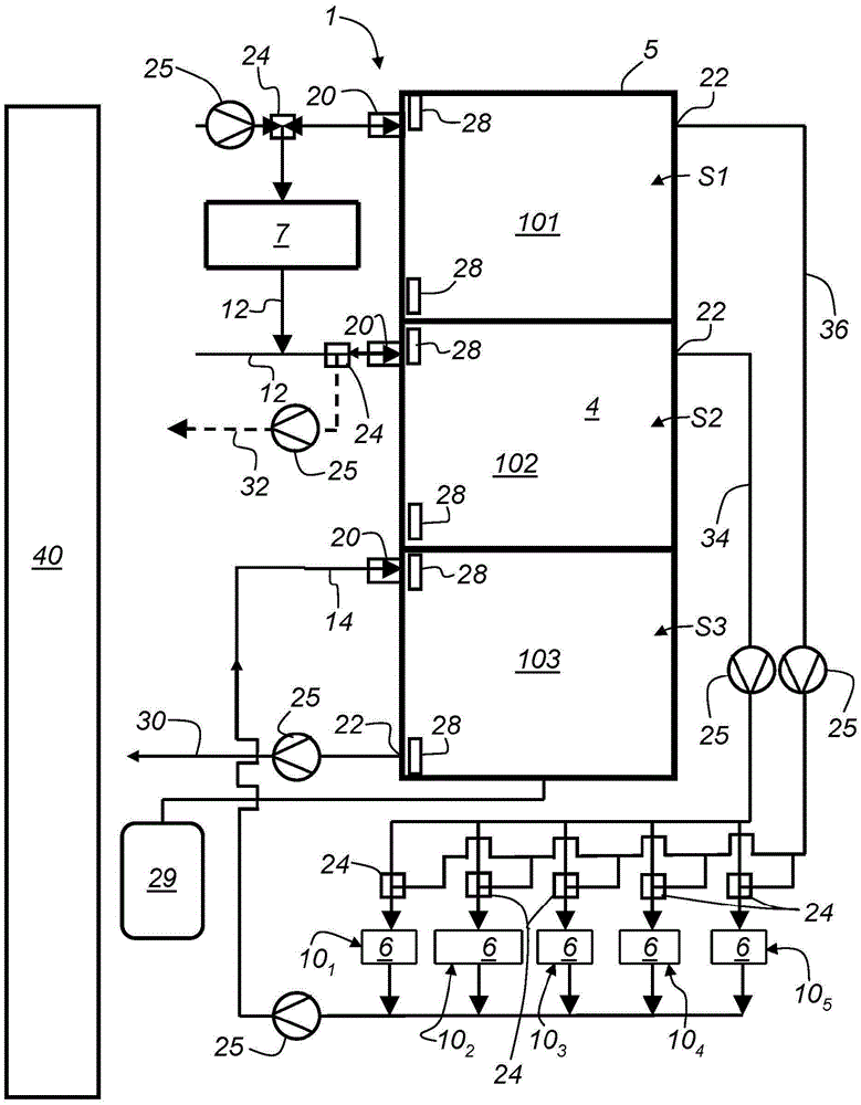 Device and method for storing heat for heat consumption parts in beverage preparation equipment