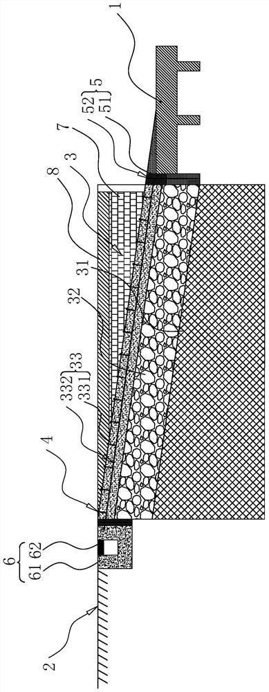 Foundation pit trestle slope and construction method thereof