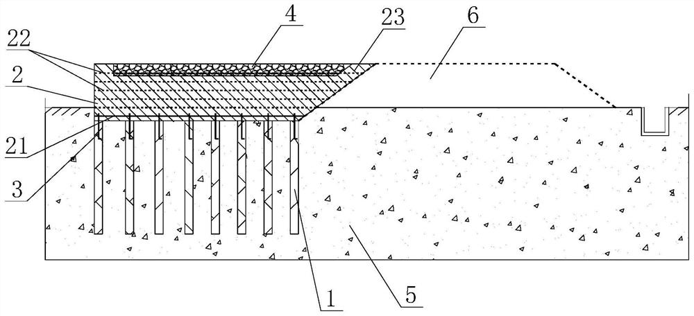 A kind of equal-load displacement lightweight soil to help wide roadbed structure, design and construction method