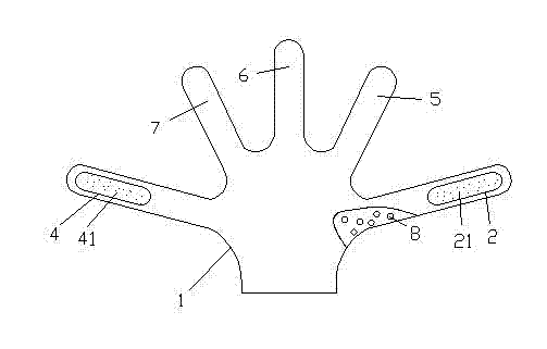 Health care pad for contracture hand