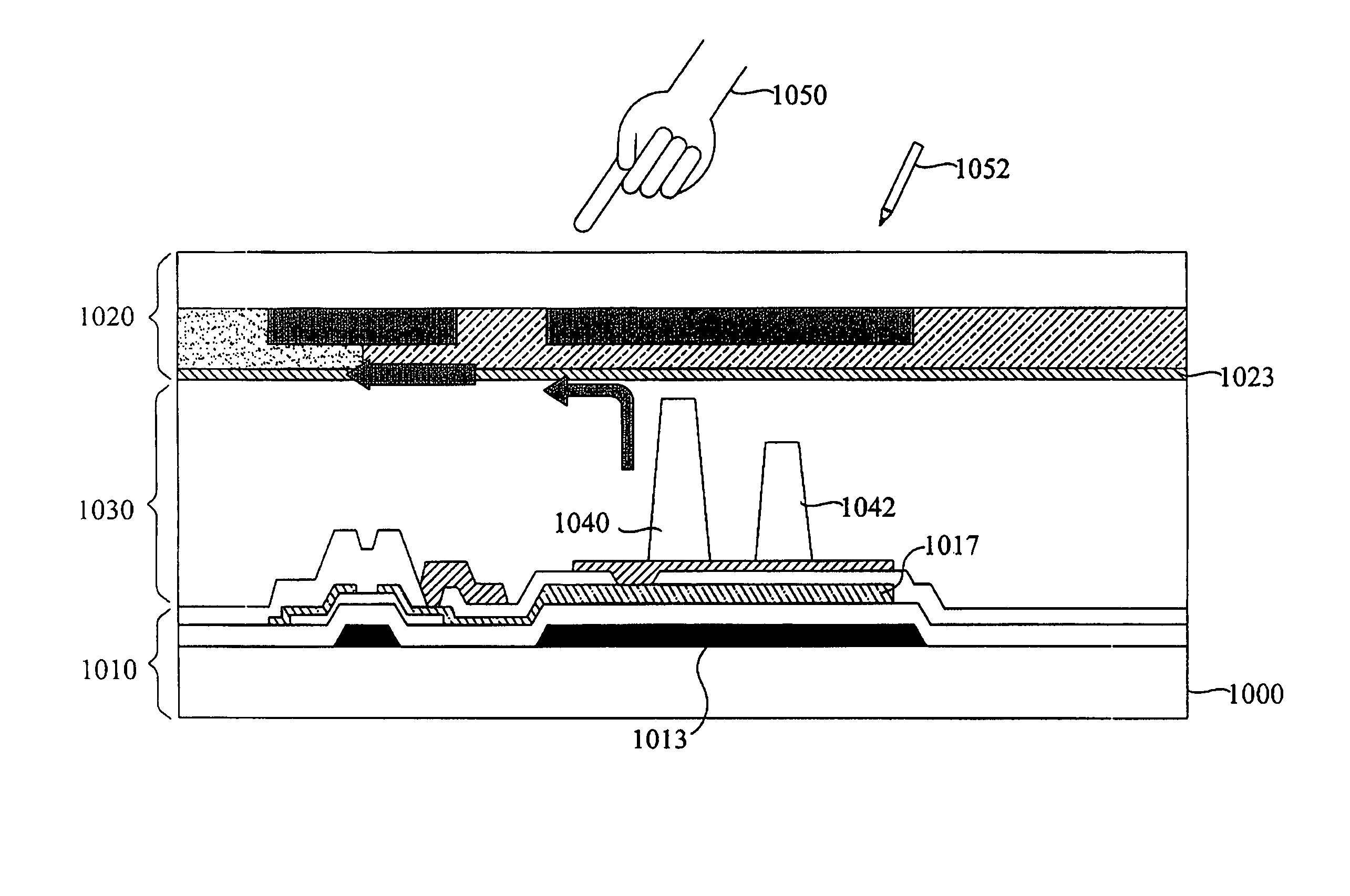 Integrated pixel structure, integrated touch panel LCD device and method of controlling the same