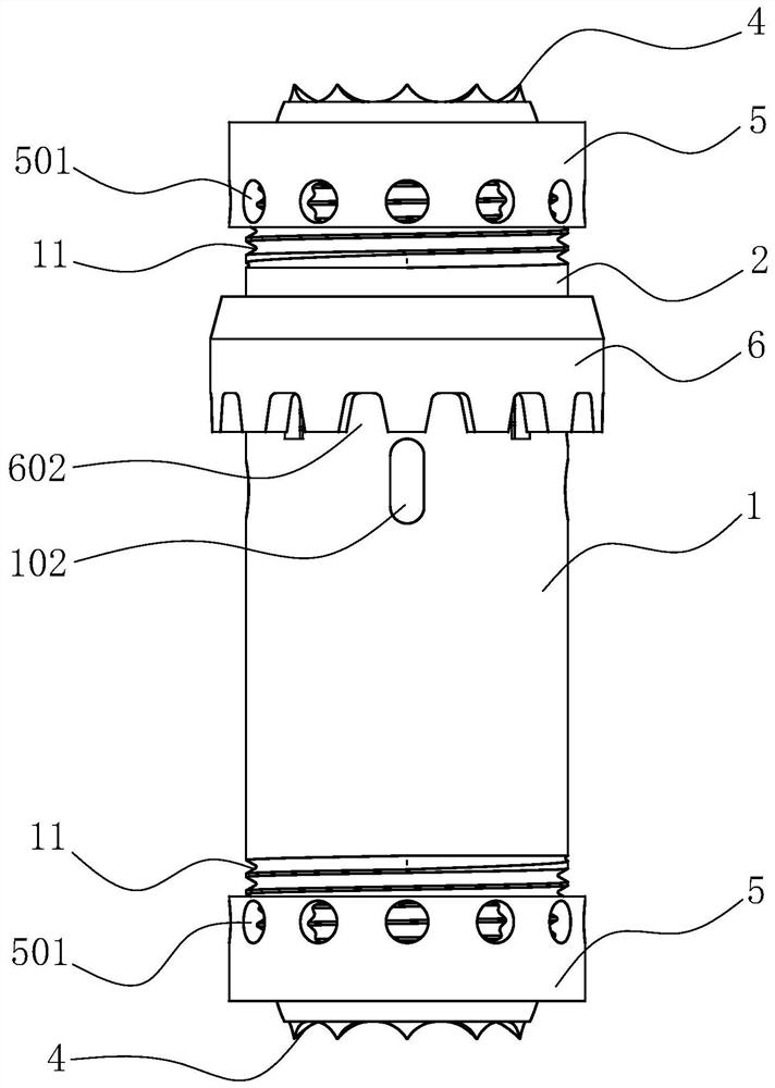 Centrum prosthesis and adjusting device and clamping device applied to centrum prosthesis