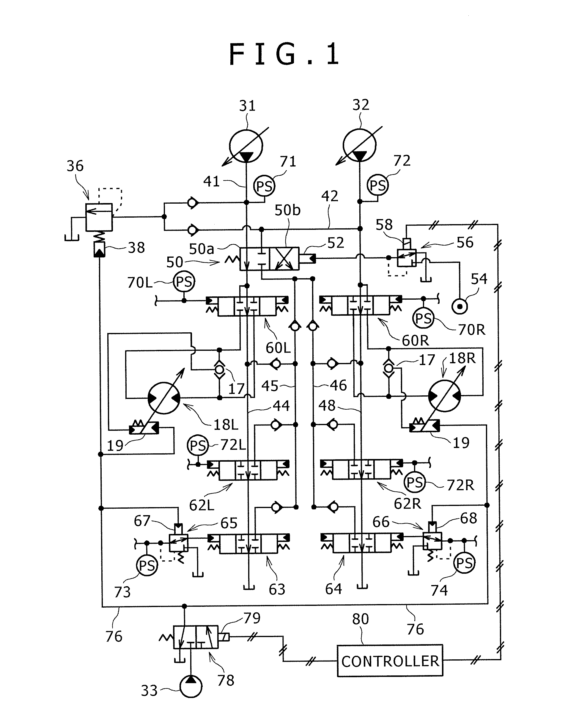 Hydraulic controller for working machine