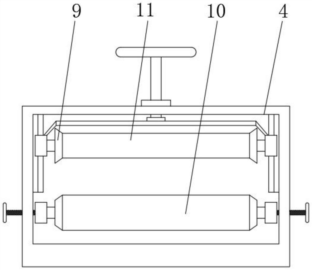 Laminating and pressing device for mask production