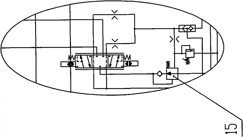 Hydraulic system for sideboom