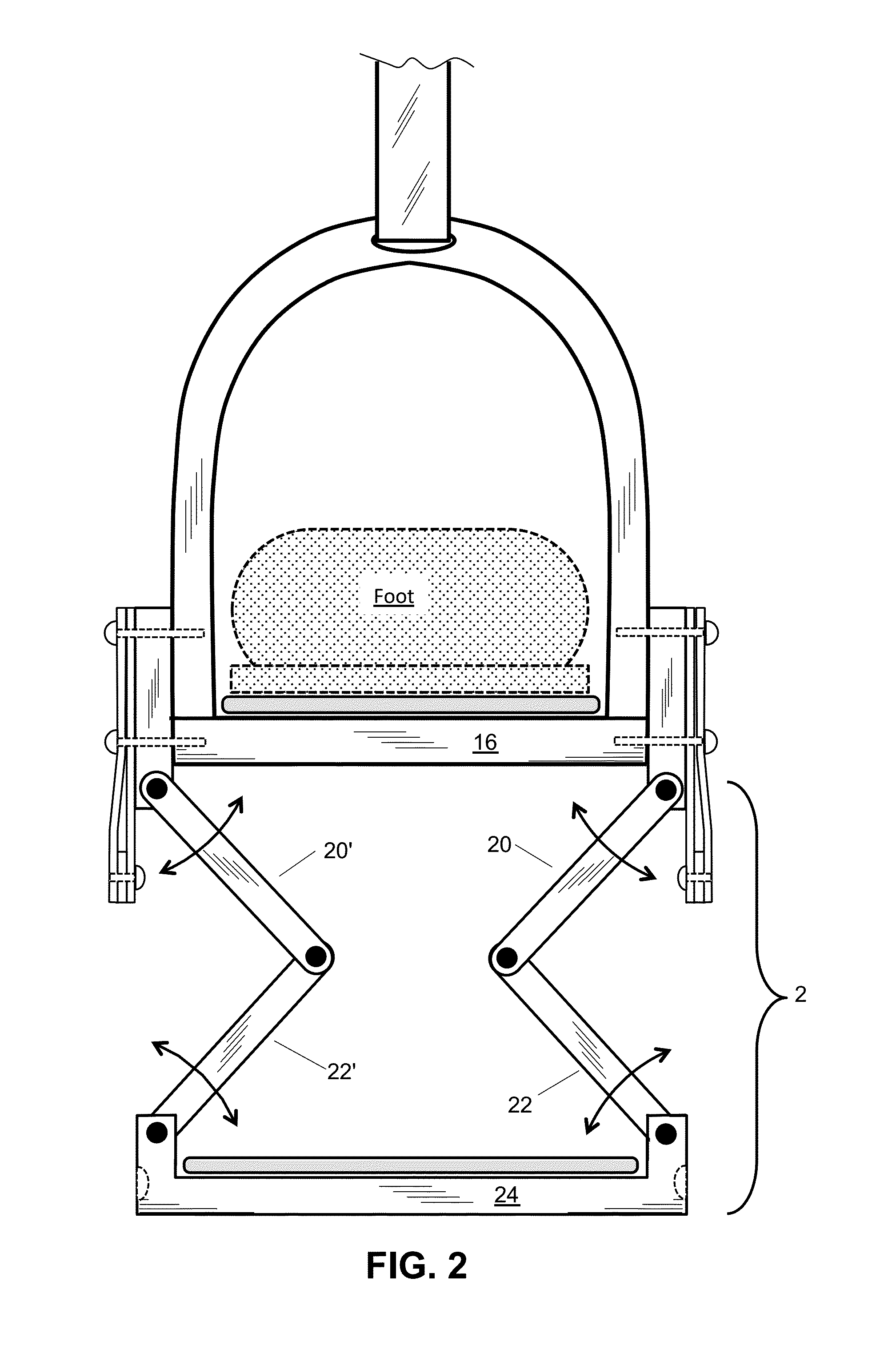 Retractable stirrup extension