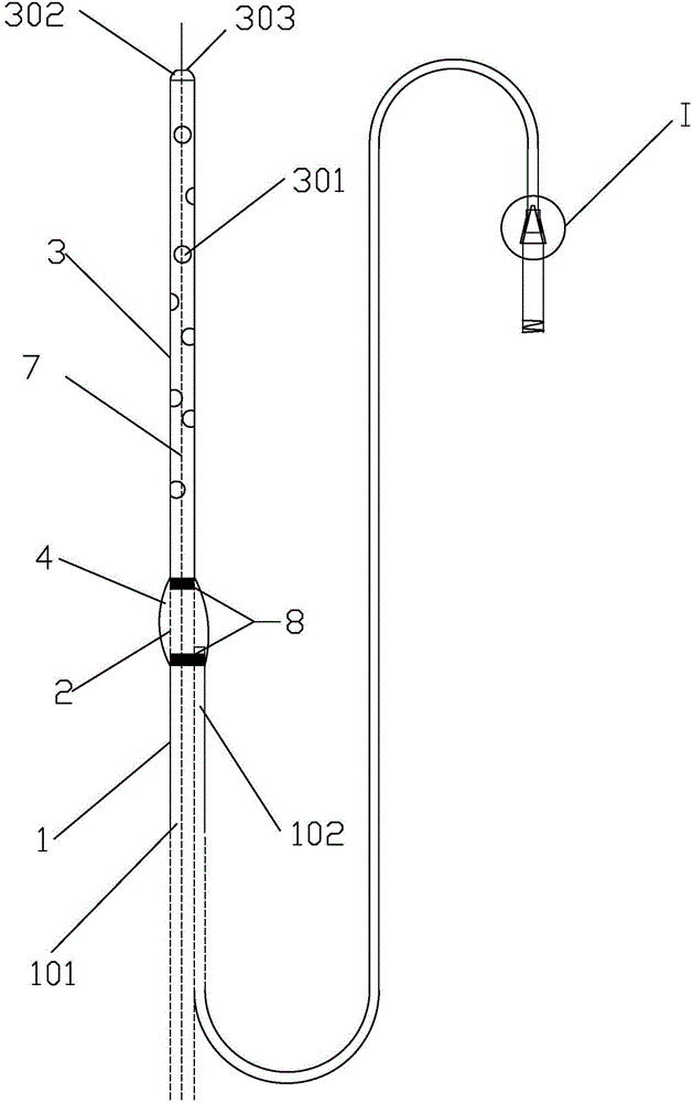 Water bag type gall external drainage tube