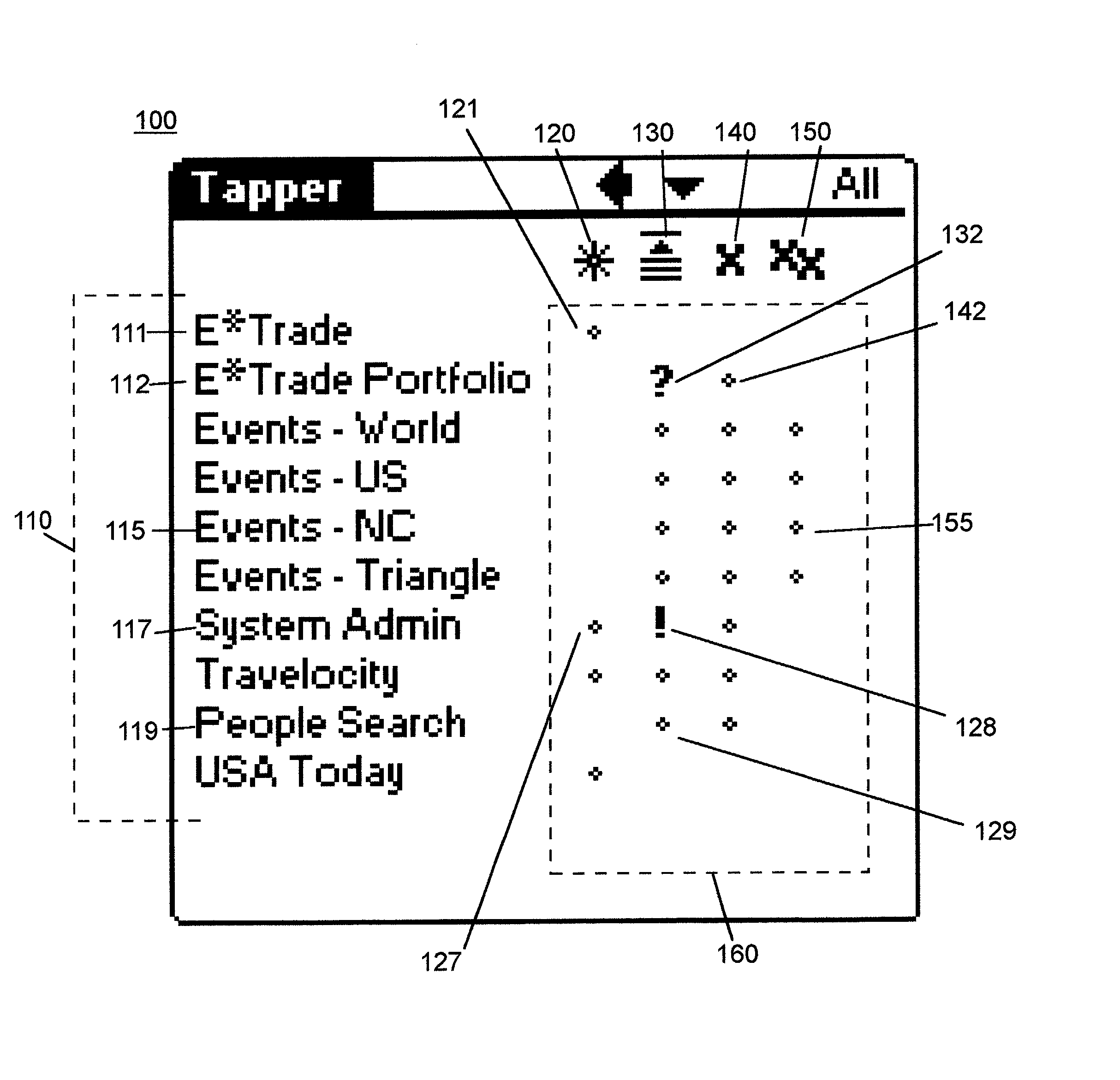 Multi-functional application launcher with integrated status