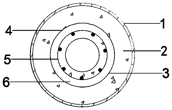 FRP pipe-PHC pipe pile interlayer in-fill concrete combined structure