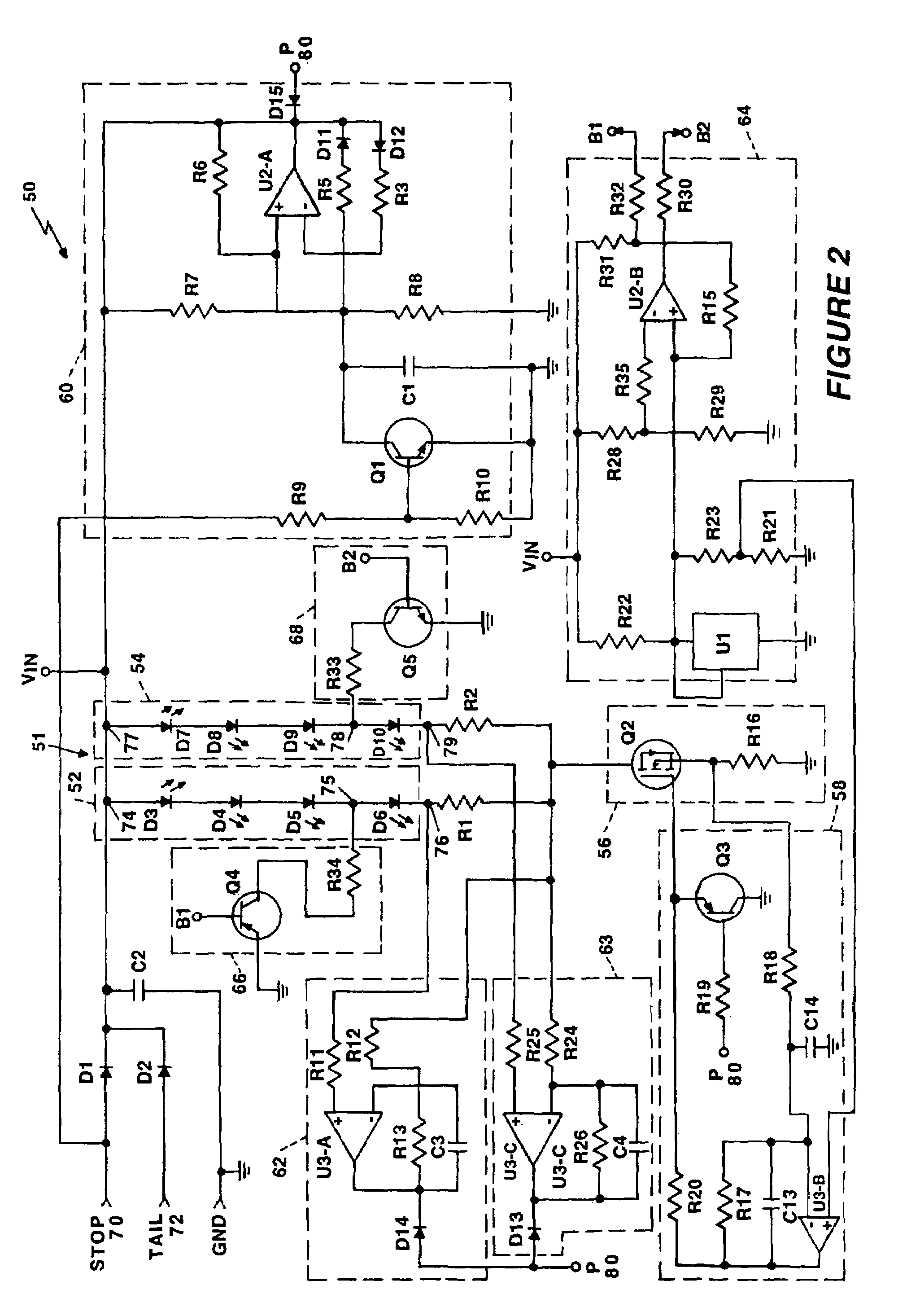 Driver circuit for LED vehicle lamp