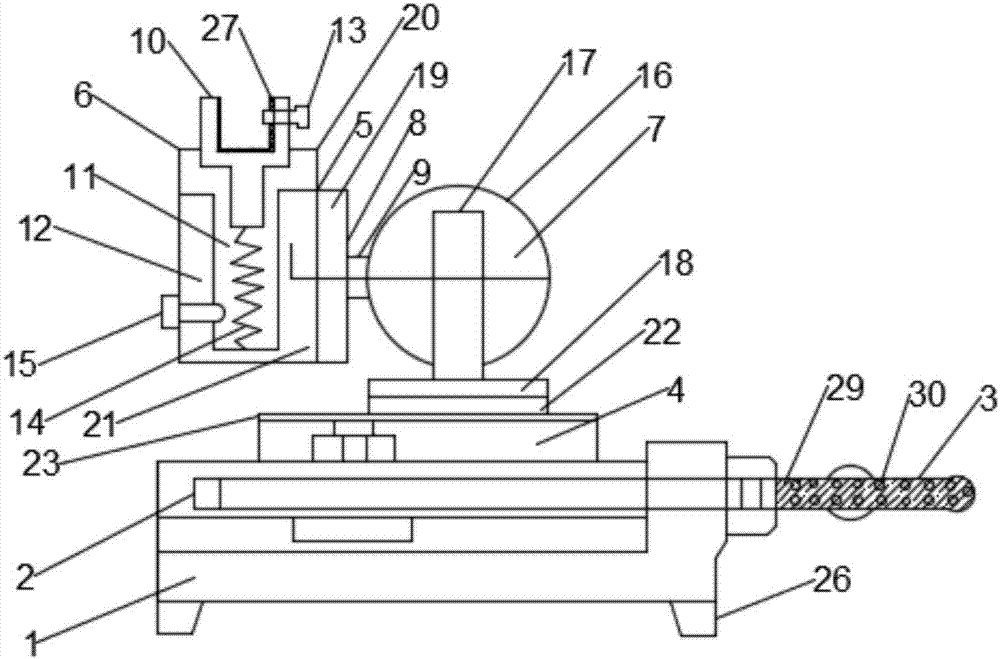 Edge grinding device for mechanical tool