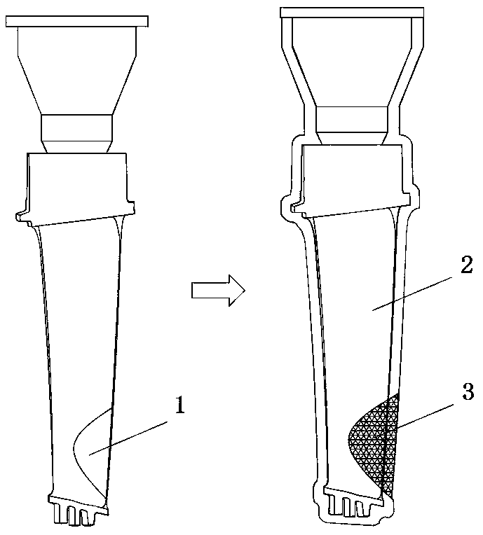 Method capable of rapidly solving problem of gas turbine blade casting deformation