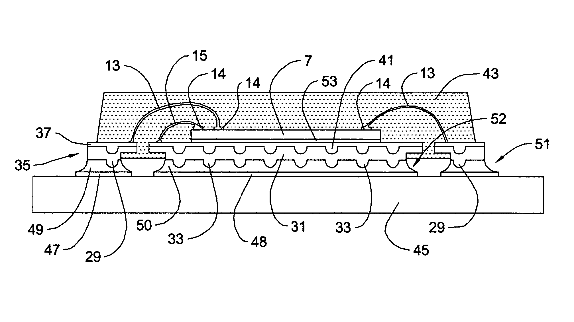 Quad flat no-lead chip carrier with stand-off