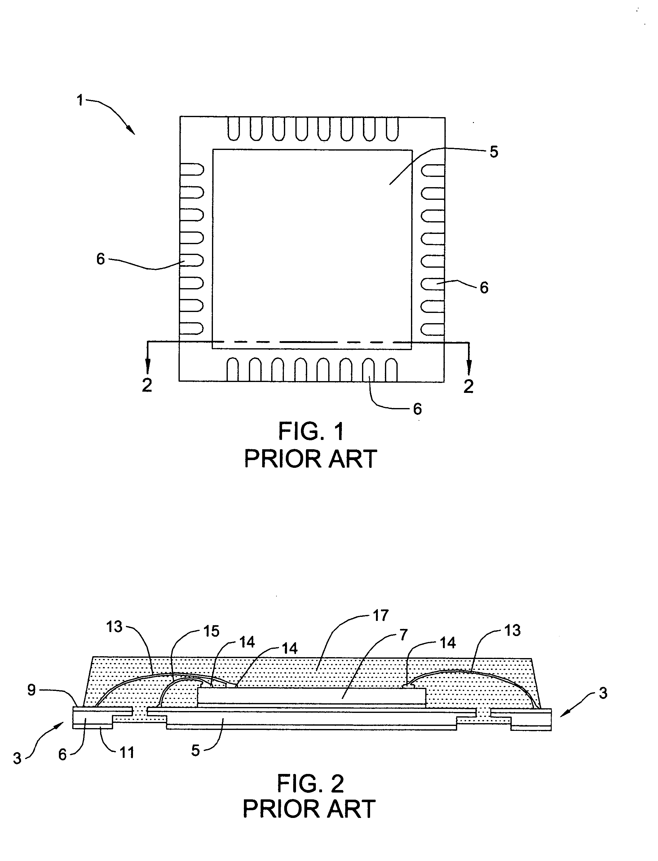 Quad flat no-lead chip carrier with stand-off