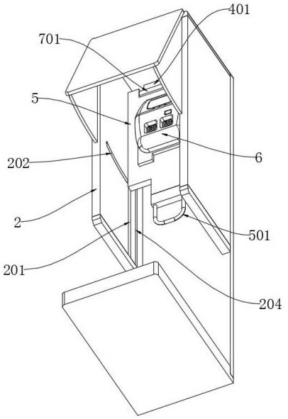 New energy charging pile capable of being stored and protected