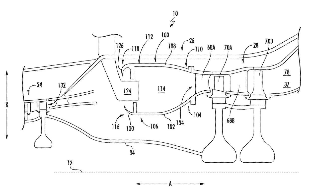 Cool core gas turbine engine