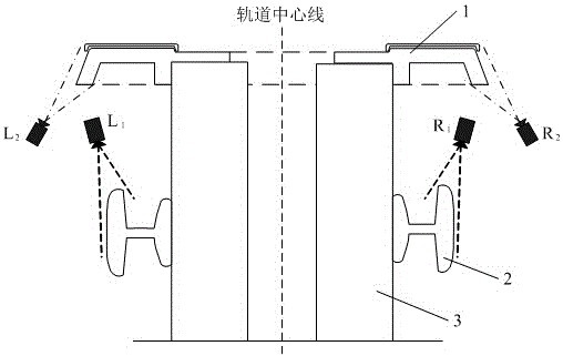 Dynamic medium/low-speed maglev line current-feeding contact rail detection device and method