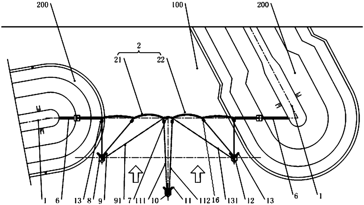 A sewage blocking device for an open water intake channel