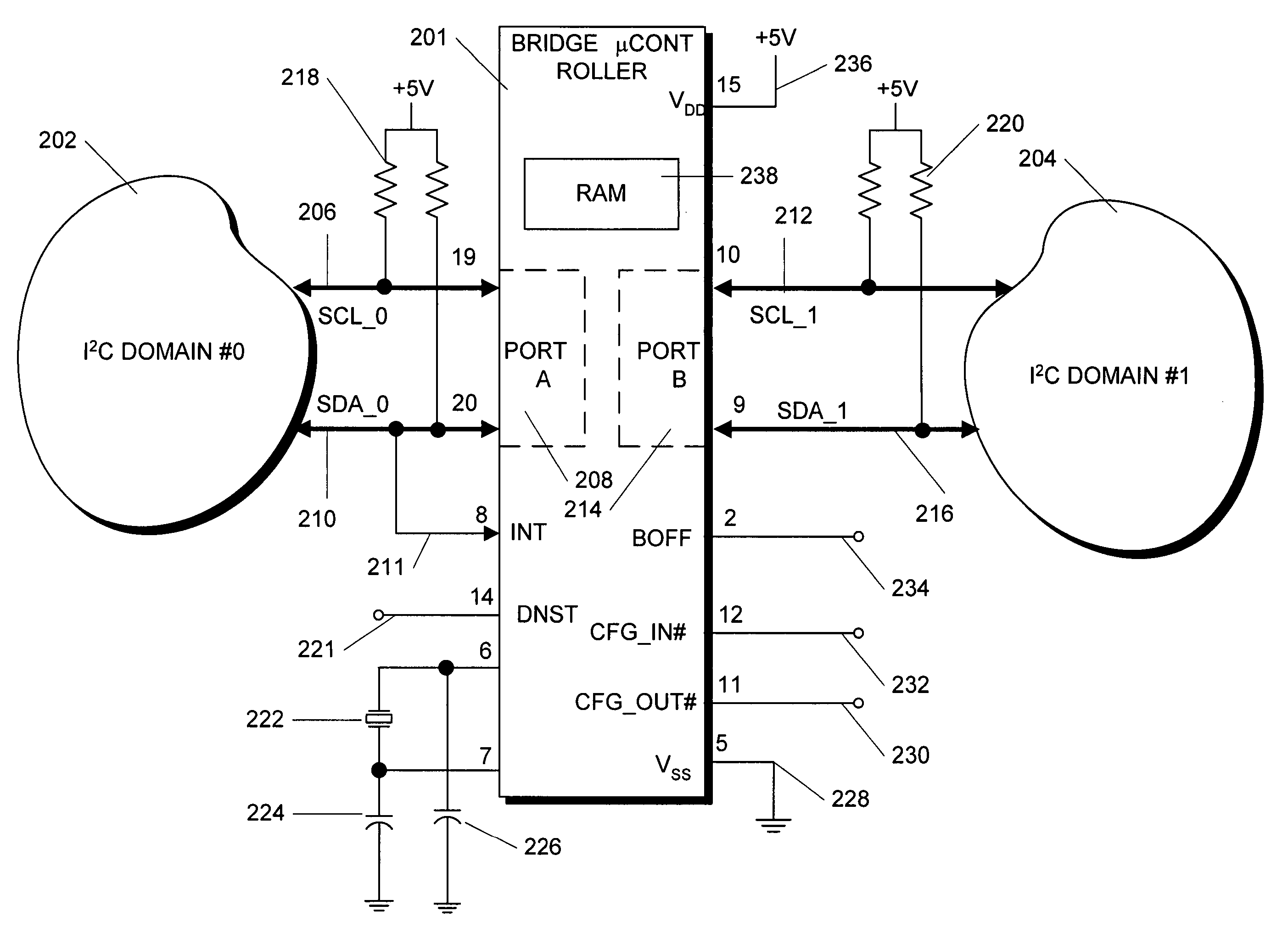 Method and apparatus for constructing wired-and bus systems