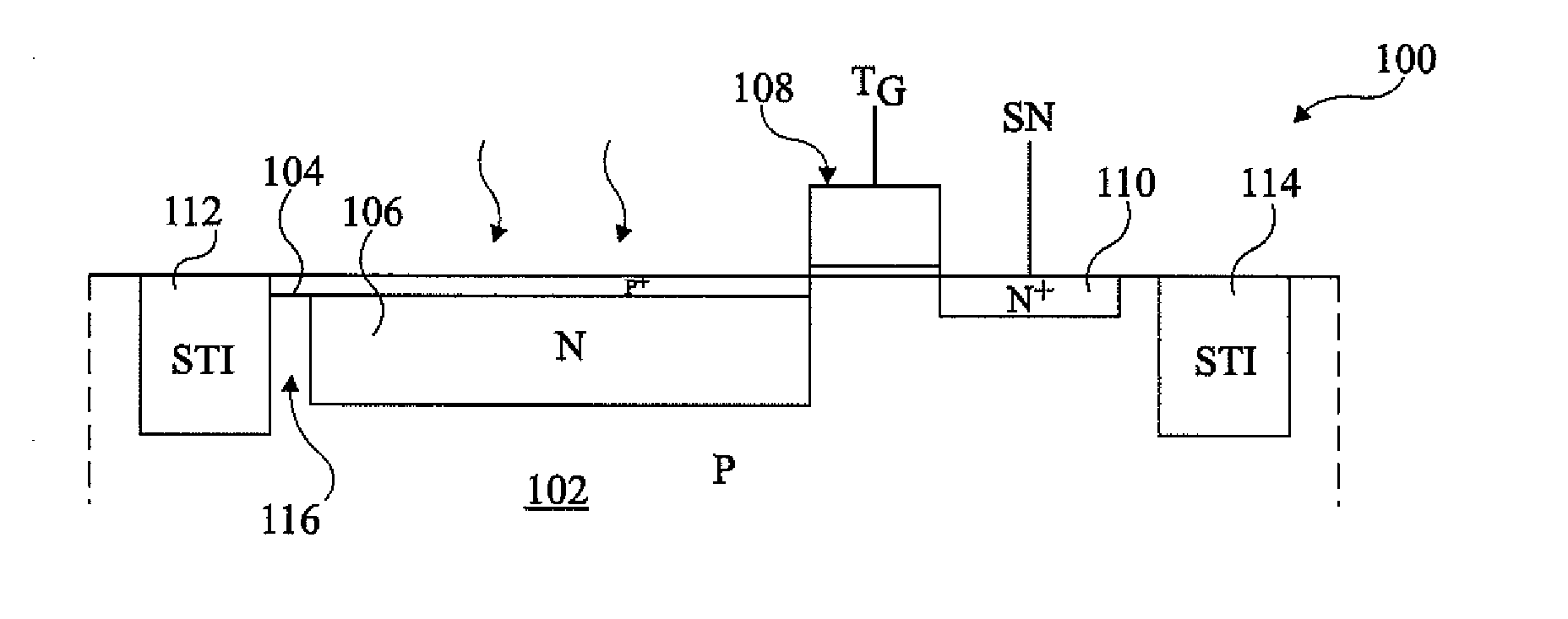 Image sensor with vertical transfer gate