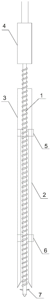 A middle digging pile sinking device for large-diameter pipe piles