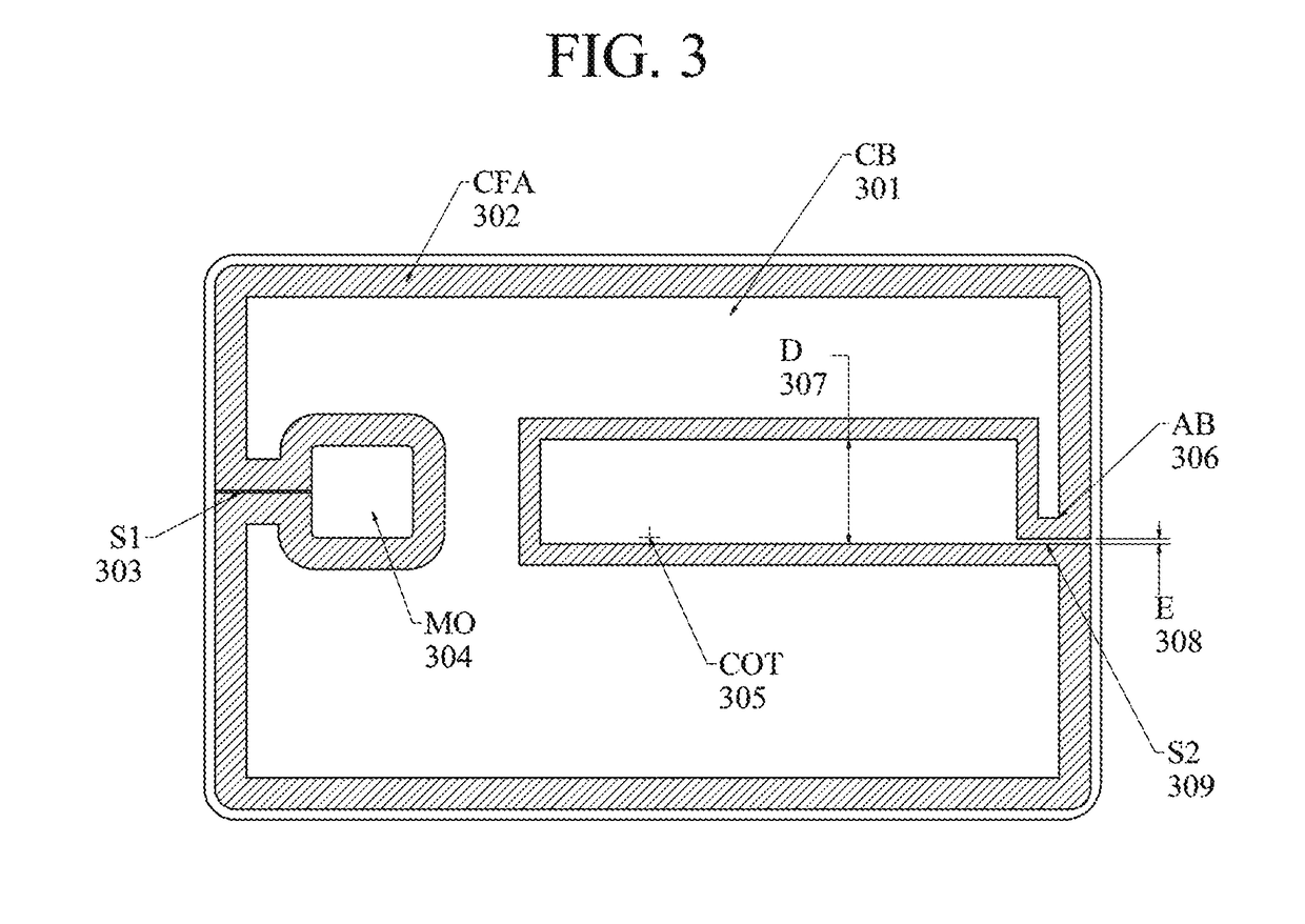 Smartcard with coupling frame antenna