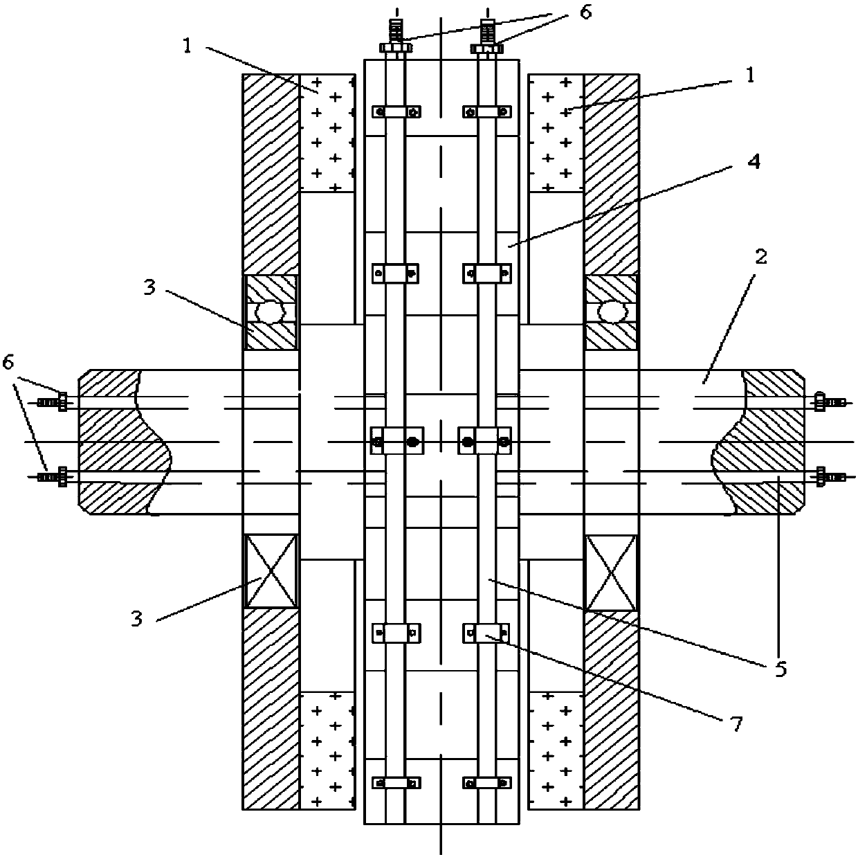 Water cooling soft magnet composite material disk type motor