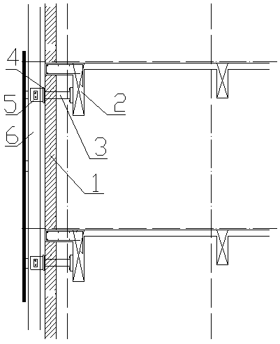 Connecting method of curtain wall keel and building main body structure pre-embedded anchor plate