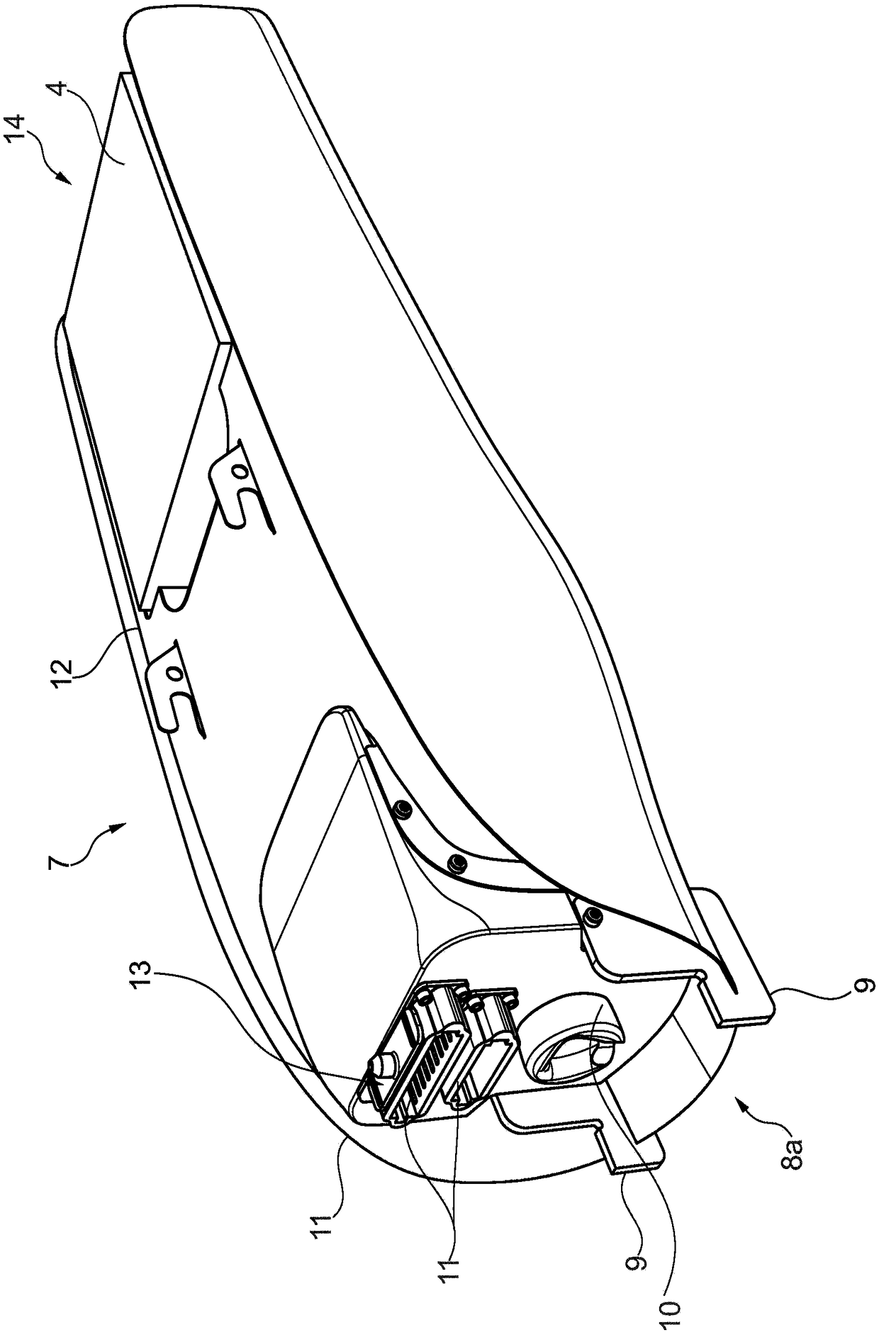 Method for loading and/or unloading a transport device at a receiving container