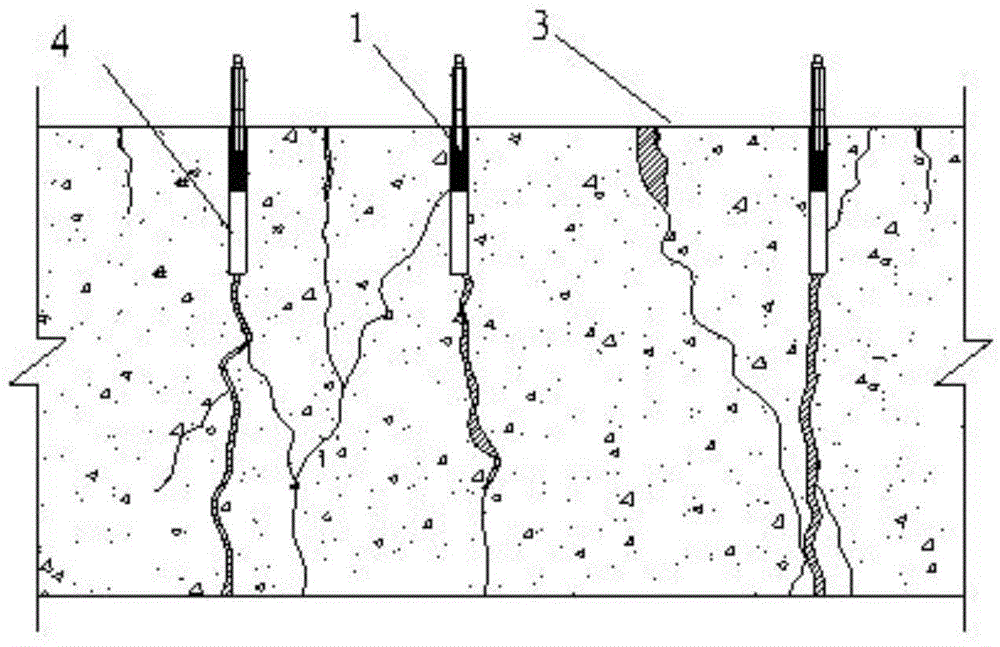 Method for repairing crack of asphalt concrete pavement