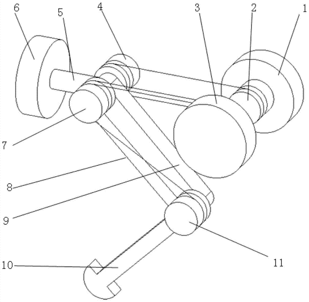 Three-degree-of-freedom and small-inertia bionic leg of an armed robot based on wire transmission